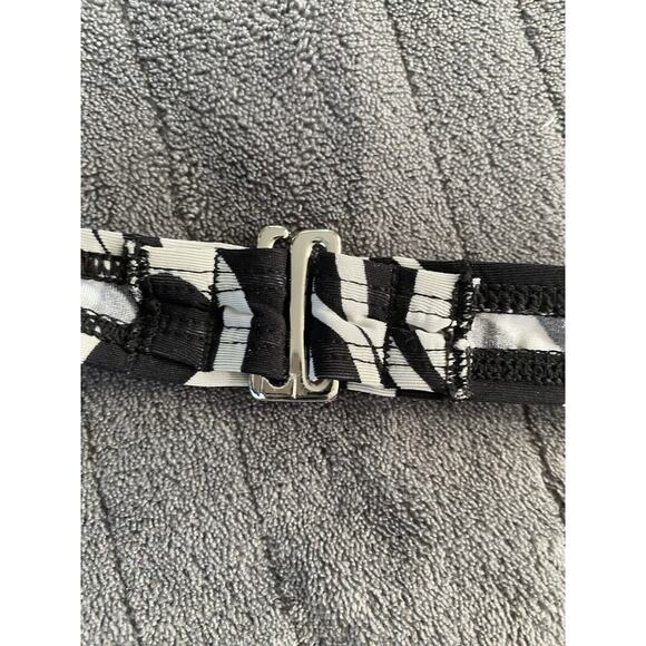 Speedo Swimsuit Black White Halter One Piece Fully Lined No Size Tag 10? - Picture 4 of 9